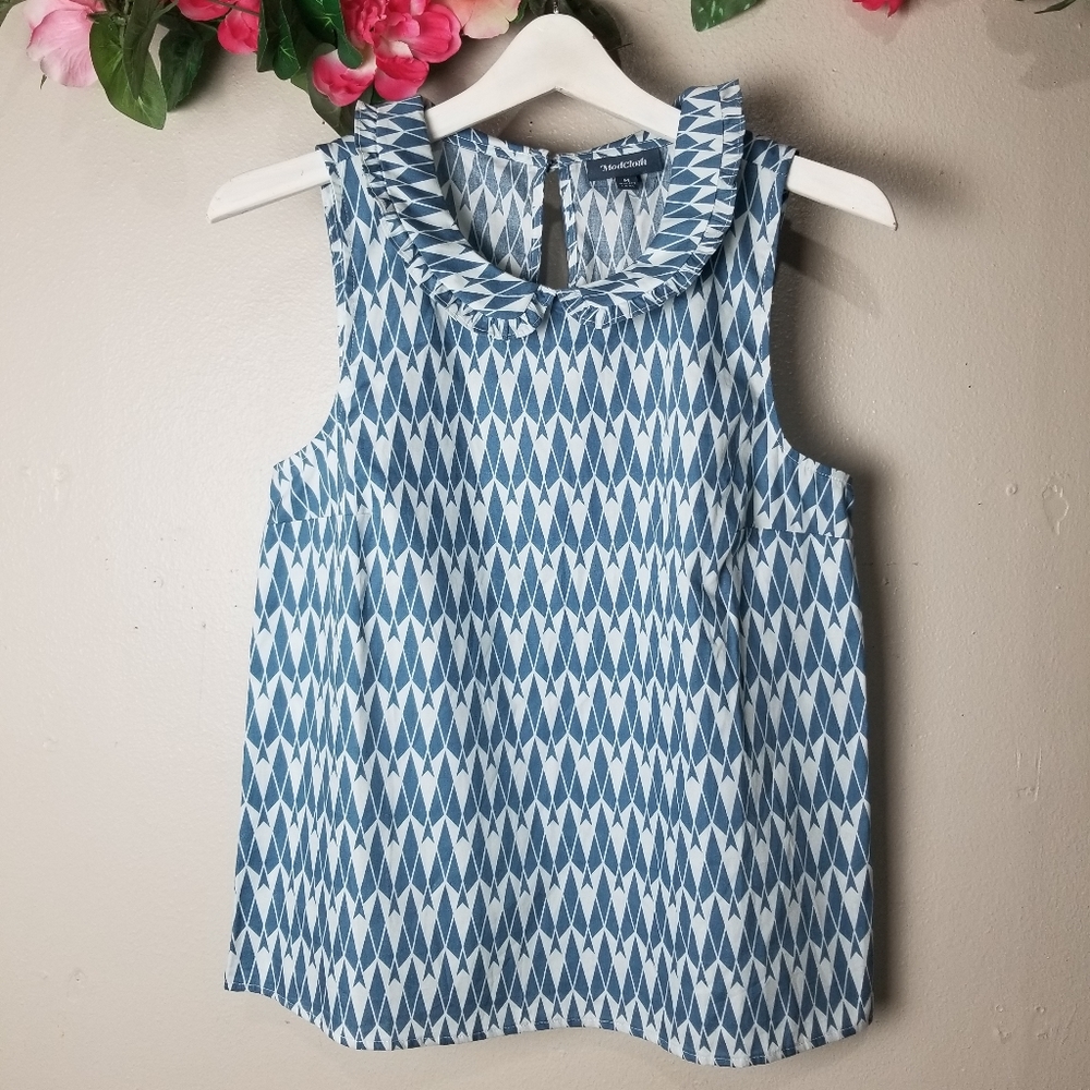 ModCloth sleeveless printed top size M